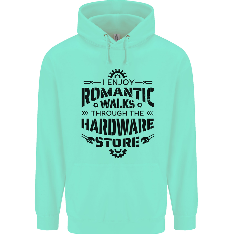 Romantic Walks Hardware Store Tradesman DIY Mens 80% Cotton Hoodie Peppermint