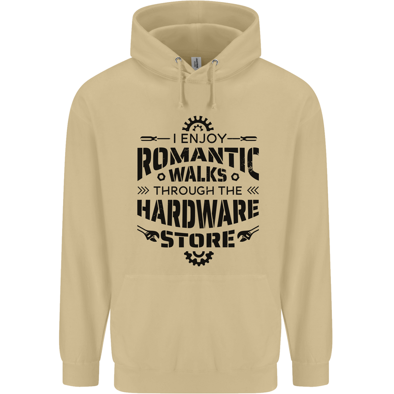 Romantic Walks Hardware Store Tradesman DIY Mens 80% Cotton Hoodie Sand