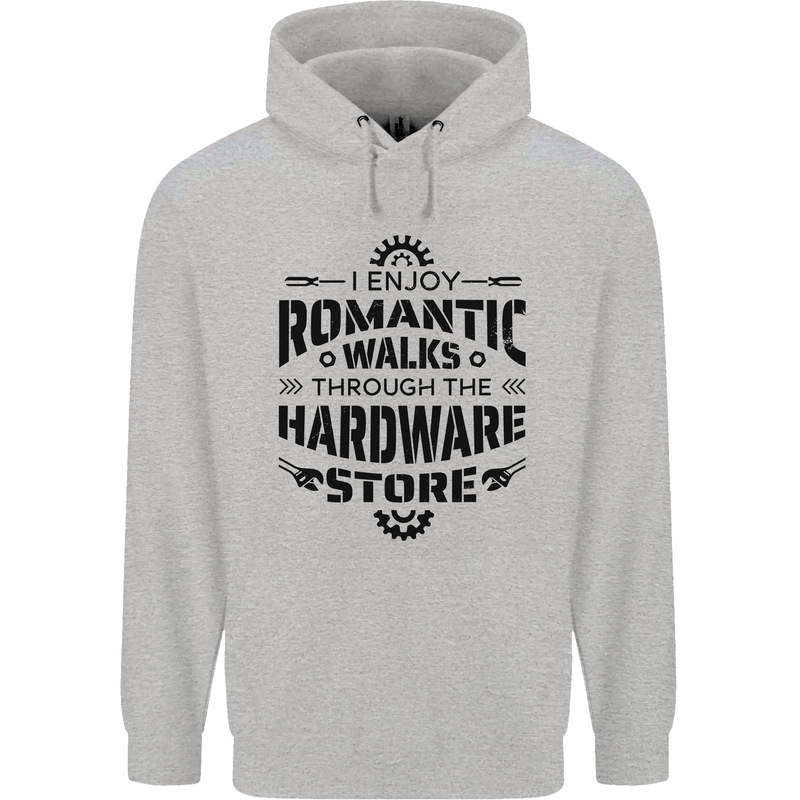 Romantic Walks Hardware Store Tradesman DIY Mens 80% Cotton Hoodie Sports Grey