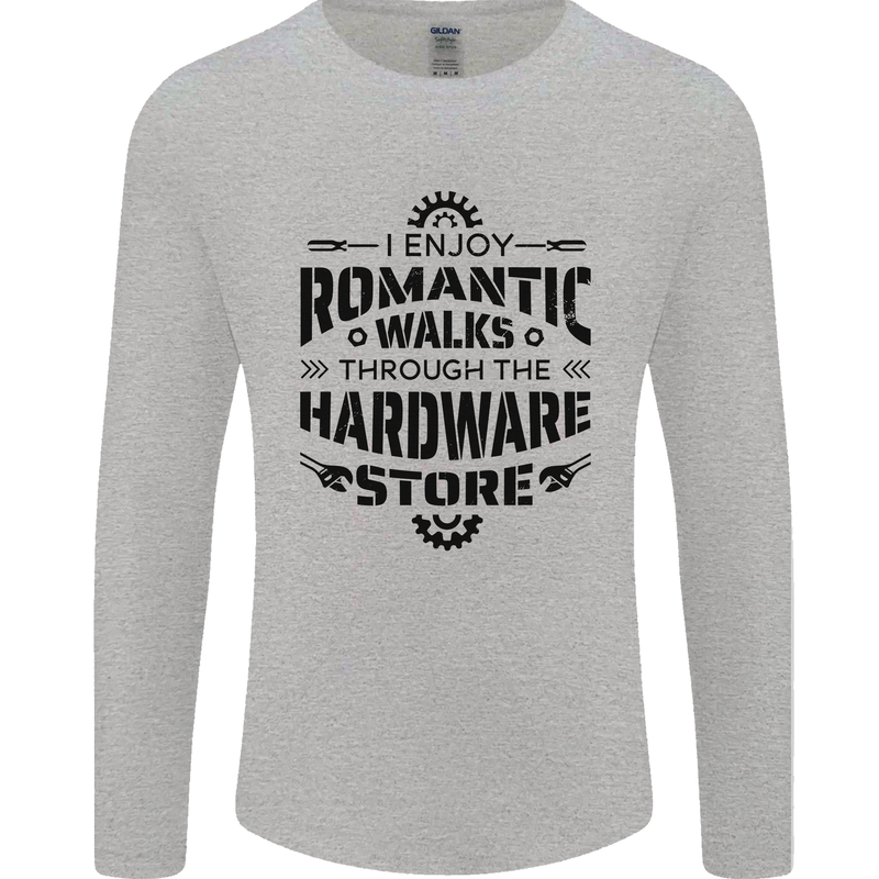 Romantic Walks Hardware Store Tradesman DIY Mens Long Sleeve T-Shirt Sports Grey