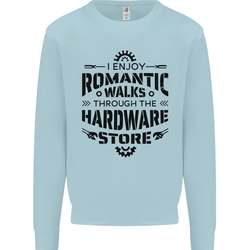 Romantic Walks Hardware Store Tradesman DIY Mens Sweatshirt Jumper Light Blue