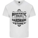 Romantic Walks Hardware Store Tradesman DIY Mens V-Neck Cotton T-Shirt White