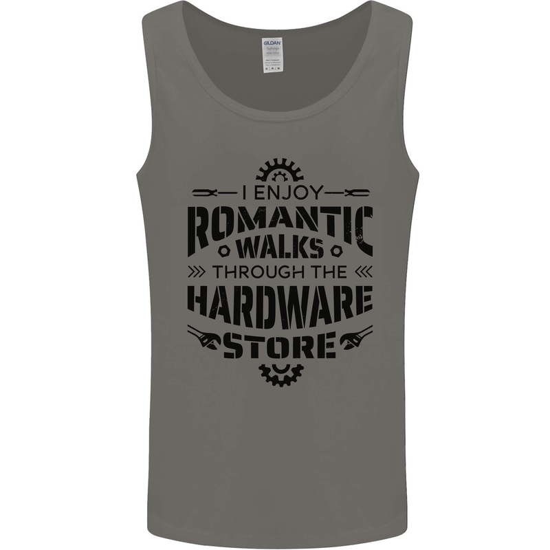 Romantic Walks Hardware Store Tradesman DIY Mens Vest Tank Top Charcoal