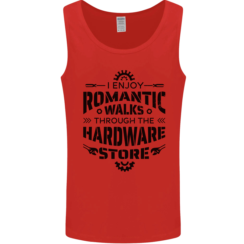 Romantic Walks Hardware Store Tradesman DIY Mens Vest Tank Top Red