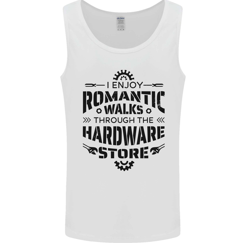 Romantic Walks Hardware Store Tradesman DIY Mens Vest Tank Top White