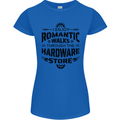 Romantic Walks Hardware Store Tradesman DIY Womens Petite Cut T-Shirt Royal Blue