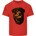 Rottweiller Head Dog Kids T-Shirt Childrens Red