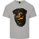 Rottweiller Head Dog Kids T-Shirt Childrens Sports Grey