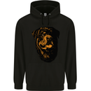 Rottweiller Head Dog Mens 80% Cotton Hoodie Black