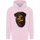 Rottweiller Head Dog Mens 80% Cotton Hoodie Light Pink