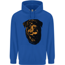 Rottweiller Head Dog Mens 80% Cotton Hoodie Royal Blue