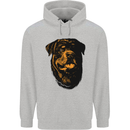Rottweiller Head Dog Mens 80% Cotton Hoodie Sports Grey