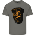 Rottweiller Head Dog Mens Cotton T-Shirt Tee Top Charcoal