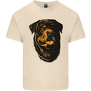 Rottweiller Head Dog Mens Cotton T-Shirt Tee Top Natural