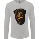 Rottweiller Head Dog Mens Long Sleeve T-Shirt Sports Grey