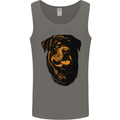 Rottweiller Head Dog Mens Vest Tank Top Charcoal