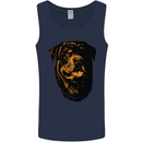 Rottweiller Head Dog Mens Vest Tank Top Navy Blue