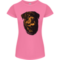 Rottweiller Head Dog Womens Petite Cut T-Shirt Azalea