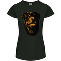 Rottweiller Head Dog Womens Petite Cut T-Shirt Black