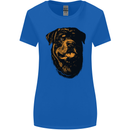Rottweiller Head Dog Womens Wider Cut T-Shirt Royal Blue