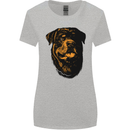Rottweiller Head Dog Womens Wider Cut T-Shirt Sports Grey