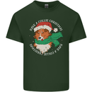 Rough Collie Dog Christmas Xmas Mens Cotton T-Shirt Tee Top Forest Green
