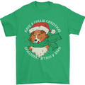 Rough Collie Dog Christmas Xmas Mens T-Shirt 100% Cotton Irish Green