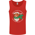 Rough Collie Dog Christmas Xmas Mens Vest Tank Top Red