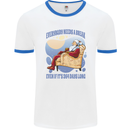 Christmas Santa Claus Needs a Break Xmas Mens Ringer T-Shirt White/Royal Blue