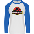 Mummysaurus Funny Mother's Day Mummy Mens L/S Baseball T-Shirt White/Royal Blue