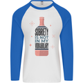 Vodka Sobriety Vodkabulary Alcohol Mens L/S Baseball T-Shirt White/Royal Blue