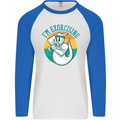 I'm Exorcising Funny Halloween Gym Fitness Mens L/S Baseball T-Shirt White/Royal Blue