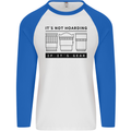 Not Hoarding Photography Photographer Camera Mens L/S Baseball T-Shirt White/Royal Blue