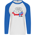 Believe in Yourself Funny Unicorn Mens L/S Baseball T-Shirt White/Royal Blue