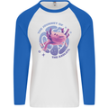 The Journey of the Axolotl Mens L/S Baseball T-Shirt White/Royal Blue