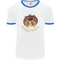 Beagle Bagel Funny Dog Mens Ringer T-Shirt White/Royal Blue