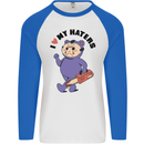 I Love My Haters Funny Halloween Mens L/S Baseball T-Shirt White/Royal Blue