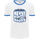 Never Forget Your Roots African Black Lives Matter Mens Ringer T-Shirt White/Royal Blue