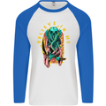 Cthulhu Believe in Me Octopus Kraken Skull Mens L/S Baseball T-Shirt White/Royal Blue