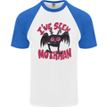 I've Seen Mothman Mens S/S Baseball T-Shirt White/Royal Blue