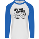 Funny Climate Change Its Not Uranus Mens L/S Baseball T-Shirt White/Royal Blue