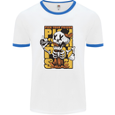 Pick Your Poison Beer Alcohol Skull Skeleton Mens Ringer T-Shirt White/Royal Blue