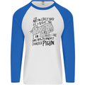 Always Tired Fatigued Exhausted Pigeon Funny Mens L/S Baseball T-Shirt White/Royal Blue