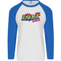 LGBT Gay Pride Day Awareness Mens L/S Baseball T-Shirt White/Royal Blue