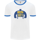 Big Daddy O Funny Fathers Day Dad Mens Ringer T-Shirt White/Royal Blue