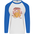 Anatomy of a Puppy Dog Mens L/S Baseball T-Shirt White/Royal Blue