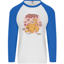 Anatomy of a Puppy Dog Mens L/S Baseball T-Shirt White/Royal Blue