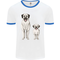 Anatolian Shepherd Dog and Puppy Mens Ringer T-Shirt White/Royal Blue