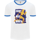 Running Every Mile Cross Country Marathon Runner Mens Ringer T-Shirt White/Royal Blue