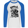 It's Foraging Time Funny Forager Mens L/S Baseball T-Shirt White/Royal Blue